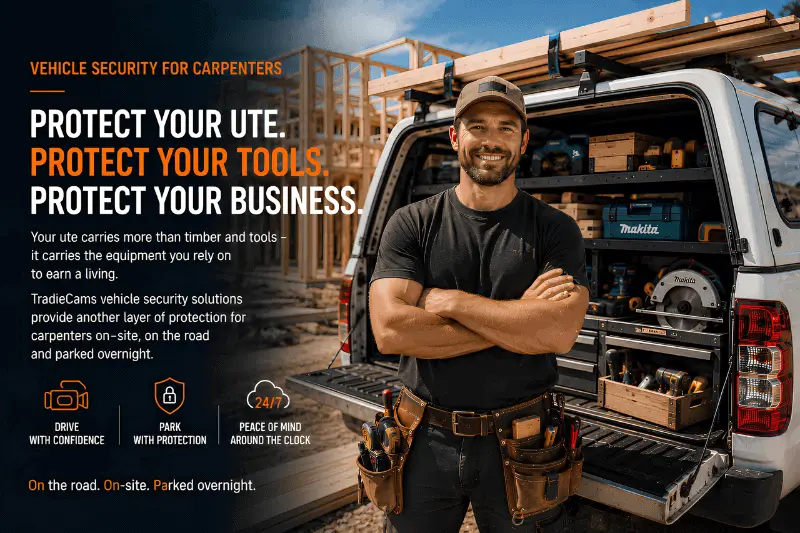 TradieCams Dashcams - Carpenters Hero Image - Landing Page