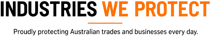 TradieCams Dashcams - Industries We Protect - text