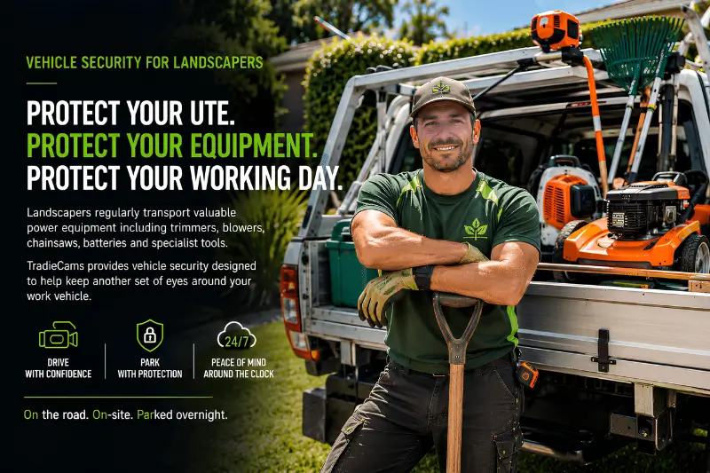 TradieCams Dashcams - Landscapers Hero Image - Landing Page