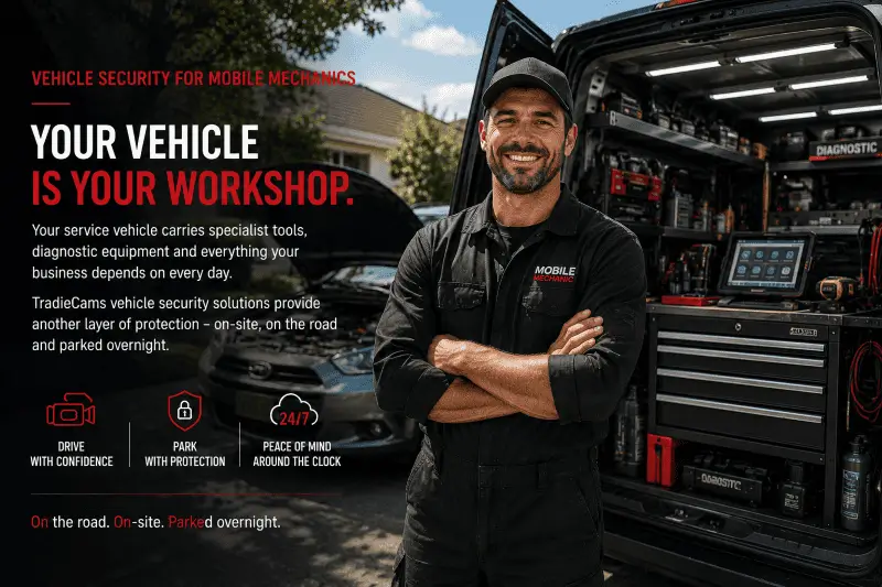TradieCams Dashcams - Mobile Mechanics Hero Image - Landing Page