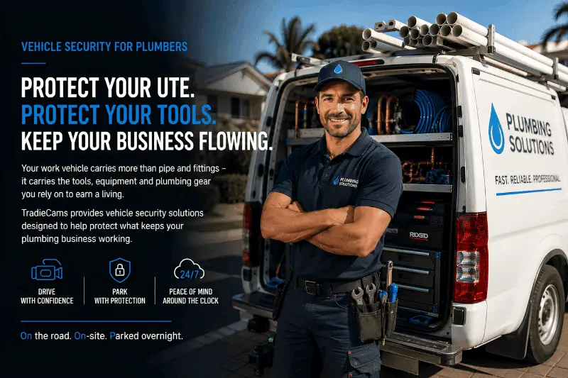 TradieCams Dashcams Plumbers Hero Image - Landing Page