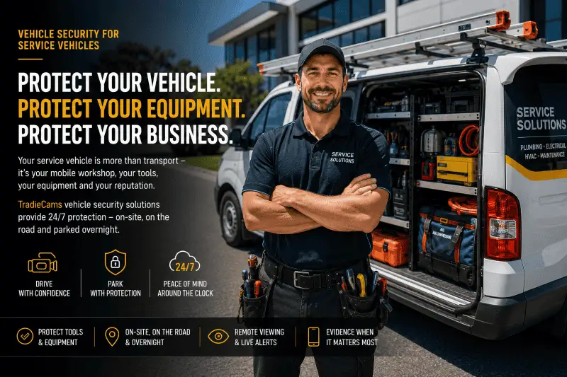 TradieCams Dashcams - Service Vehicles Hero Image - Landing Page